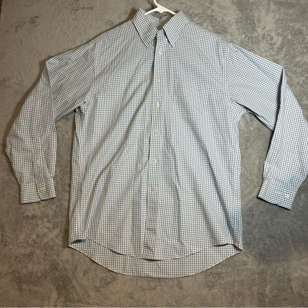 Brooks Brothers Blue and White Checkered Shirt